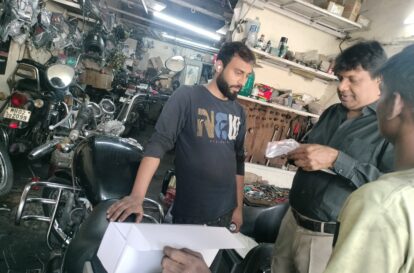 Distributing Wrench & Eye Protection Goggles to Unskilled Mechanics