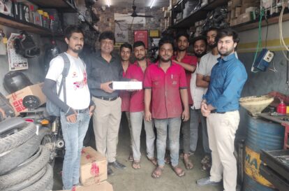 Distributing Wrench & Eye Protection Goggles to Unskilled Mechanics