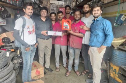 Distributing Wrench & Eye Protection Goggles to Unskilled Mechanics