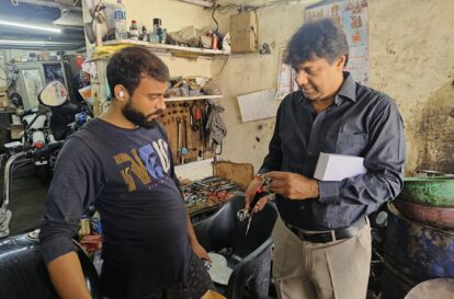 Distributing Wrench & Eye Protection Goggles to Unskilled Mechanics