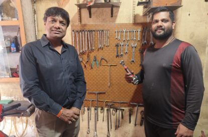 Distributing Wrench & Eye Protection Goggles to Unskilled Mechanics