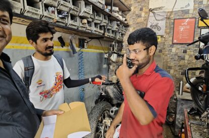 Distributing Wrench & Eye Protection Goggles to Unskilled Mechanics