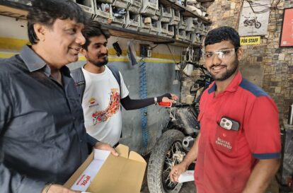 Distributing Wrench & Eye Protection Goggles to Unskilled Mechanics