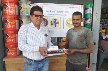 Distributing Wrench & Eye Protection Goggles to Unskilled Mechanics